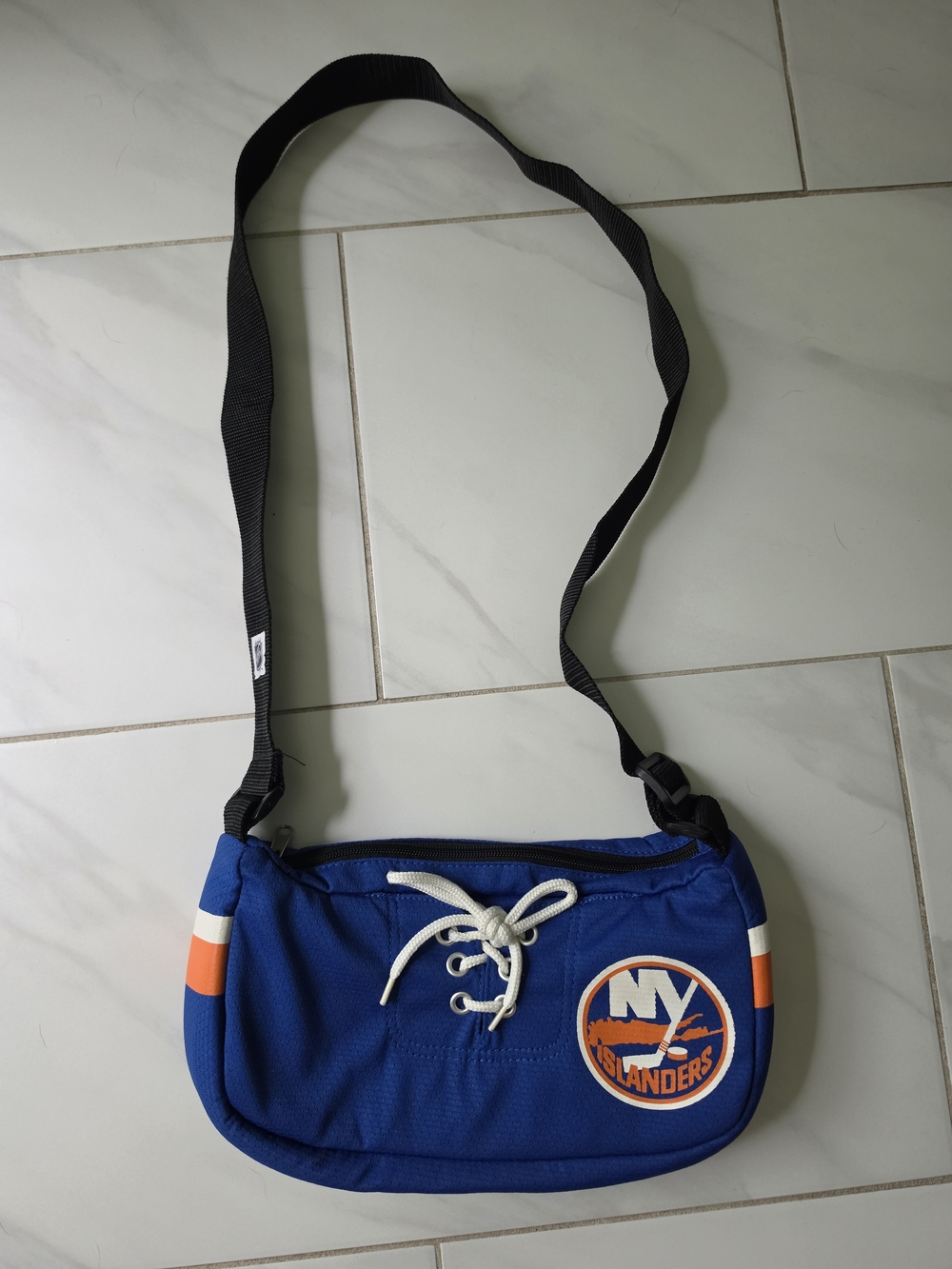 NHL Blue Orange White New York Islanders Crossbody Bag